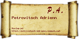 Petrovitsch Adrienn névjegykártya
