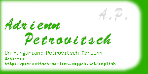 adrienn petrovitsch business card